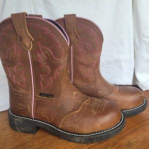 Justin Women's Gypsy Collection Gemma Aged Bark Brown Round Toe Cowboy Boots